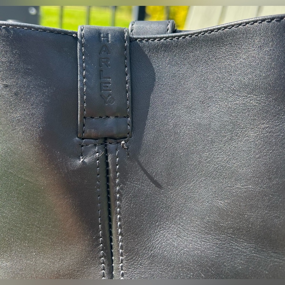 Harley Davidson Mega Harness Black Leather Motorcycle Riding Boots Men’s 11 wide - Picture 5 of 13